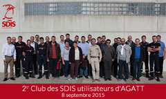 Photo de famille lors du 2ème Club des SDIS utilisateurs d'AGATT - SDIS 14 - 2015