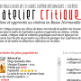 Atelier critique - extrait de la page d'accueil