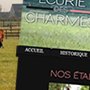 Captures d'écran du site Internet de l'Écurie des Charmes
